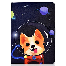 Etui en PU impression de motifs antichoc chien aérospatial avec support et porte-cartes pour votre Huawei MediaPad T3 10