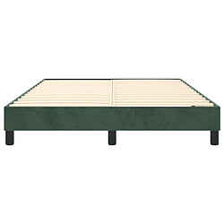 Acheter vidaXL Cadre de lit sans matelas vert foncé 140x200 cm velours