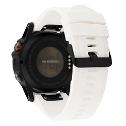 Avis Bracelet en silicone 22mm souple avec boucle noire blanc pour votre Garmin Fenix 5/5 Plus