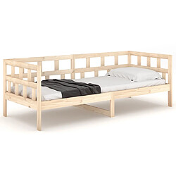 Acheter vidaXL Lit de jour sans matelas bois de pin massif 90x200 cm