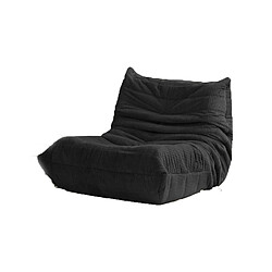 SoftEva Togo canapé simple noir non assemblé, soutien ergonomique du corps entier, mousse élastique haute densité