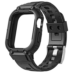 Avizar Bracelet pour Apple Watch Ultra 49mm Silicone Bumper Ajustable Noir