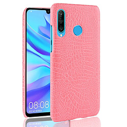 Wewoo Coque PC antichoc texture crocodile + PU pour Huawei nova 4e rose