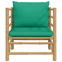 Avis Maison Chic Canapé de jardin avec coussins | Canapé d'extérieur | Fauteuil Sofa terrasse vert bambou -MN68307