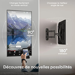 Avis ONKRON Bras Articulé TV Mural pour 32 - 65 Pouces TV & Ecran jusqu'à 41 kg - Support Mural TV Orientable et Inclinable avec VESA 100x100 - VESA 400x400 mm/Fixation TV Murale avec Rotation M4R-B Noir