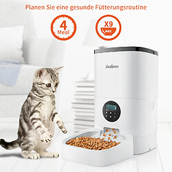 BALIMO WIFI Distributeur de Croquettes 3L pour Chats/Chiens Télécommande Téléphone portable LCD,Adaptateur Secteur/Batterie,Fonction d'enregistrement