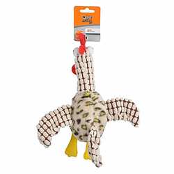 Paris Prix Peluche pour Chien Coq 30cm Marron & Blanc