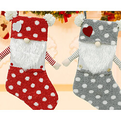 C261 2pcs Christmas Old Homme Chaussettes Sacs-cadeaux Pendentif Pendentif Pendentif Décoration de Noël Sac Cadeau Pendentif