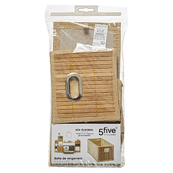 Five Simply Smart Boîte de rangement profonde en bambou et tissu Mix'n modul - Beige