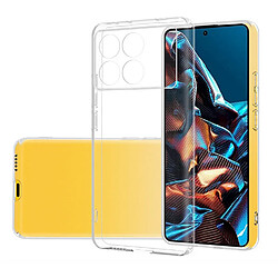 Htdmobiles Coque pour Xiaomi Redmi K70E 5G / Poco X6 Pro 5G - housse etui silicone gel fine + film ecran - TRANSPARENT TPU