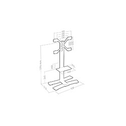 ERARD Group Pied tv pour écran 40 à 75 avec tablette - 039051 - ERARD