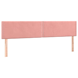 Maison Chic Lot de 2 Têtes de lit design pour chambre - Décoration de lit Rose 100x5x78/88 cm Velours -MN43263