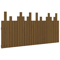 vidaXL Tête de lit murale Marron miel 166x3x80 cm Bois massif de pin