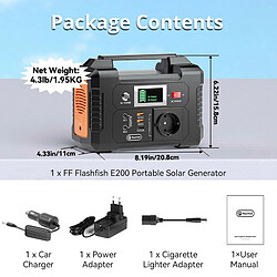 FlashFish E200 200W centrale électrique Portable 151Wh batterie au Lithium pas cher