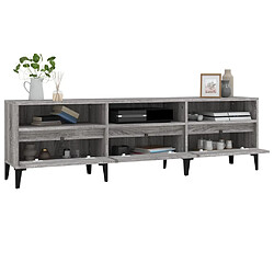 Acheter vidaXL Meuble TV sonoma gris 150x30x44,5 cm bois d'ingénierie