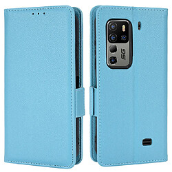 Etui en PU texture litchi, antichoc avec support, bleu clair pour votre Ulefone Armor 11T 5G/Armor 11 5G