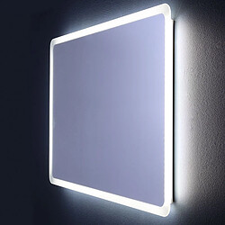 Kiamami Valentina MIROIR ANGLES ARRONDIS ÉCLAIRÉ AVEC LED 60 X 60 CM DALLAS