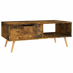 Acheter Maison Chic Tabls basse,Table Console pour salon Chêne fumé 100x49,5x43 cm Aggloméré -MN28008