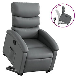 vidaXL Fauteuil inclinable Gris Similicuir