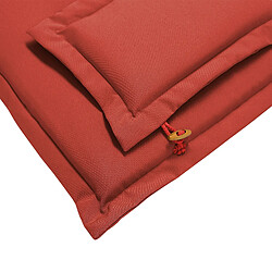 Acheter Beliani Lot de 2 coussins en tissu rouge bordeaux pour chaises de jardin MAUI