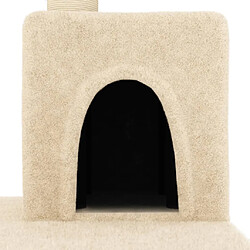 Acheter Helloshop26 Arbre à chat meuble tour grimper jouet grattage grattoir escalade plateforme avec griffoirs en sisal 123 cm crème 02_0022464