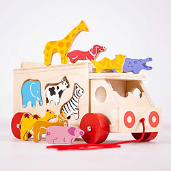 Avis Bigjigs Toys Camion trieur de formes animales à tirer