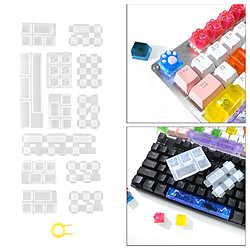 Acheter Keycaps Résine Moule Keycap Artisanat époxy Moule Clé Extracteur Chat Griffe Moules 7 Pièces