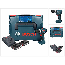 Bosch GSB Perceuse-visseuse à percussion sans fil 18V-45 18 V 45 Nm (06019K3303) brushless + 2x Batteries 2,0 Ah + Chargeur + L-Boxx