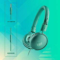 Acheter NGS CROSS HOP TEAL: Casque avec microphone et connexion jack 3,5 mm. Fonction mains libres. Câble de 150 cm. Couleur verte