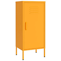 vidaXL Armoire de rangement Jaune moutarde 42,5x35x101,5 cm Acier