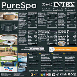 Acheter INTEX Cuve thermale de massage à bulles ronde PureSpa 196x71 cm