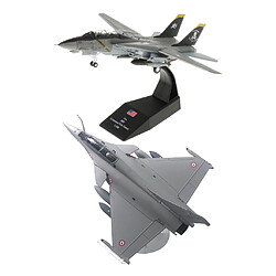 2x 1:72 Dassault Rafale Fighter & 1: 100 F-14 Alloy Avion Decor