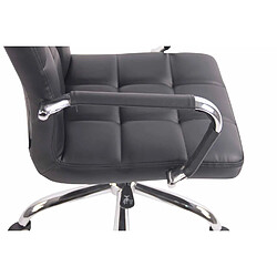 Decoshop26 Fauteuil de bureau sur roulettes hauteur réglable pivotant accoudoirs en PVC noir 10_0002457 pas cher