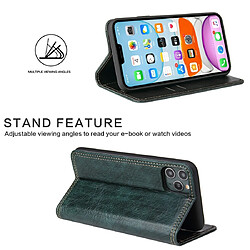 Avis Wewoo Coque Pour iPhone 11 Pro rétro écorce d'arbre Texture PU magnétique horizontal Flip étui en cuir avec support et fentes cartes et portefeuille vert