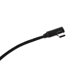 tressé 90 degrés angle droit type c micro usb rapide chargeur de données câble noir pas cher