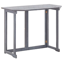 Avis Maison Chic Mobilier de bistro et chaises de jardin 4 pcs Bois d'acacia solide Gris -GKD514649