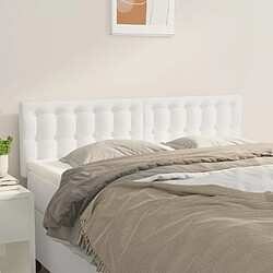 vidaXL Têtes de lit 2 pcs Blanc 72x5x78/88 cm Similicuir