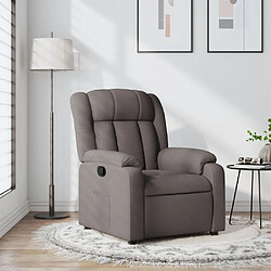 vidaXL Fauteuil inclinable Taupe Tissu