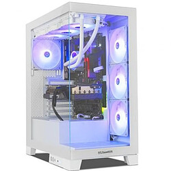 Boîtier ATX semi-tour Nox NXHUMMERGLOCKWH Blanc