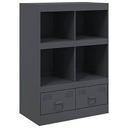 vidaXL Buffet haut anthracite 67x39x95 cm acier