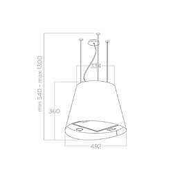 Hotte décorative îlot 50cm 620m3/h inox - junoix/f50 - ELICA pas cher