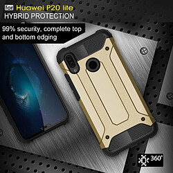 Acheter Wewoo Coque renforcée or pour Huawei P20 Lite Full-Rugged TPU + PC Combinaison Couverture Arrière