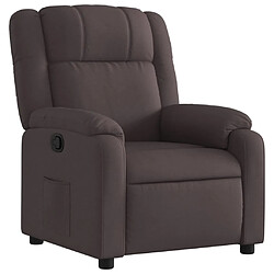 vidaXL Fauteuil inclinable Marron foncé Tissu