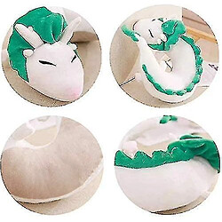 Universal Doux blanc dragon dessin animé cou oreiller peluche coussin