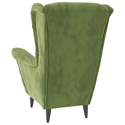 Acheter vidaXL Fauteuil vert clair velours