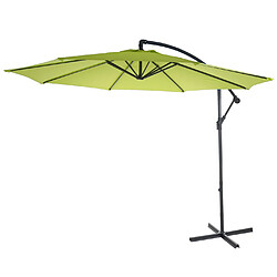 Mendler Parasol déporté semi-pro Acerra, protection contre le soleil, 3m inclinable ~ vert limon sans support