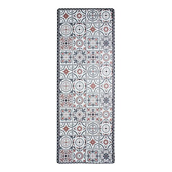 Thedecofactory AZULEJOS VINYLE - Tapis de cuisine carreaux ciment terra cotta 45x120