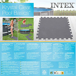 Acheter Lot de 8 dalles de protection de sol en mousse 50 x 50 cm grises épaisseur 5 mm pour piscine et spa - Intex