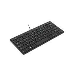 R-Go Tools Clavier Compact, QWERTY (UK), Noir, Filaire - Claviers (QWERTY (UK), Noir, Filaire, Mini, avec Fil, USB, QWERTY, Noir)