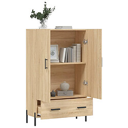 Avis vidaXL Buffet haut chêne sonoma 69,5x31x115 cm bois d'ingénierie